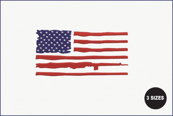 Gun USA Flag