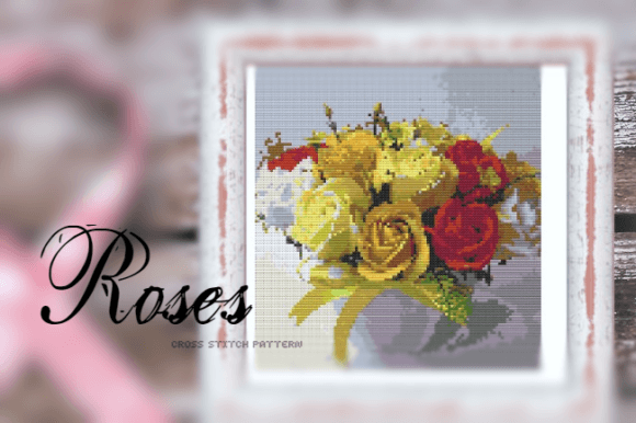 Roses Cross Stitch Pattern Review for Apparel Design