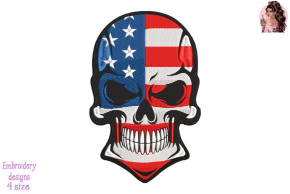 USA Flag Skull